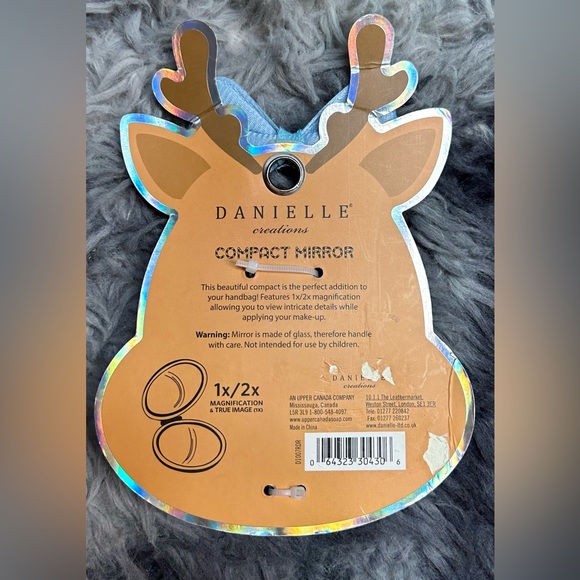 DANIELLE Creations Holiday Glitter Compact Mirror - Picture 3 of 4